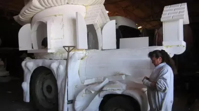 Carroza Campanilla- Proceso fabricación - Carrozas Rurro