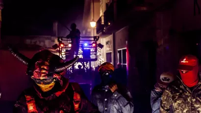 Espectáculo de fuego creado por Carrozas Rurro