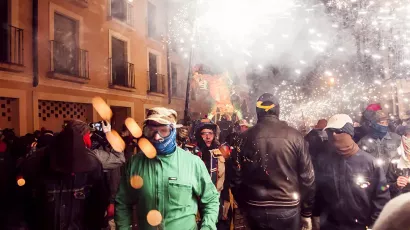 Espectáculo de fuego creado por Carrozas Rurro
