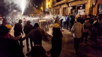 Espectáculo de fuego creado por Carrozas Rurro