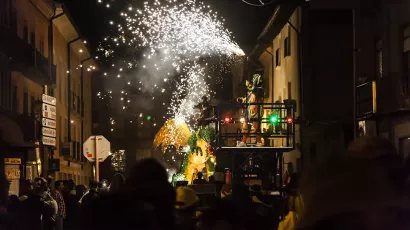 Espectáculo de fuego creado por Carrozas Rurro
