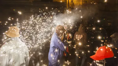 Espectáculo de fuego creado por Carrozas Rurro