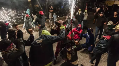 Espectáculo de fuego creado por Carrozas Rurro