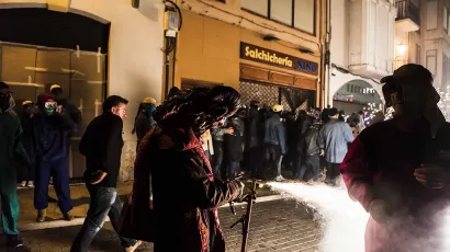 Espectáculo de fuego creado por Carrozas Rurro