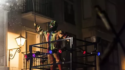 Espectáculo de fuego creado por Carrozas Rurro