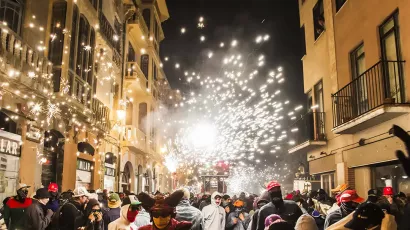 Espectáculo de fuego creado por Carrozas Rurro