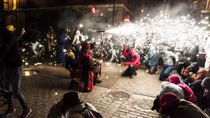 Espectáculo de fuego creado por Carrozas Rurro