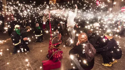 Espectáculo de fuego creado por Carrozas Rurro