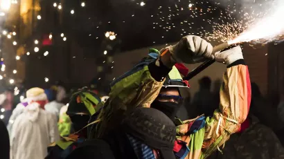 Espectáculo de fuego creado por Carrozas Rurro