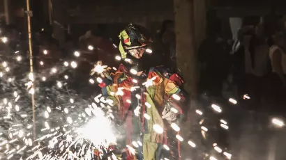 Espectáculo de fuego creado por Carrozas Rurro