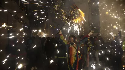 Espectáculo de fuego creado por Carrozas Rurro
