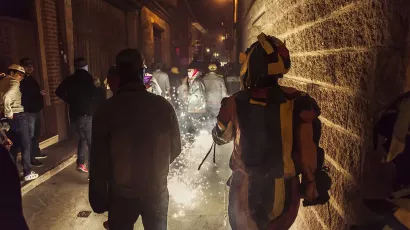 Espectáculo de fuego creado por Carrozas Rurro