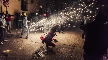 Espectáculo de fuego creado por Carrozas Rurro