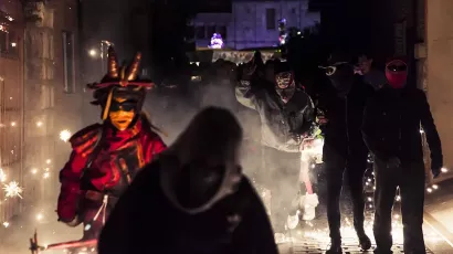 Espectáculo de fuego creado por Carrozas Rurro