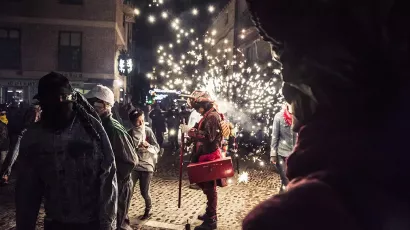 Espectáculo de fuego creado por Carrozas Rurro