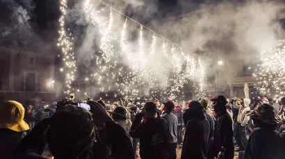 Espectáculo de fuego creado por Carrozas Rurro