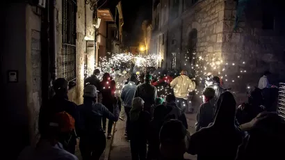 Espectáculo de fuego creado por Carrozas Rurro