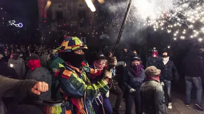 Espectáculo de fuego creado por Carrozas Rurro