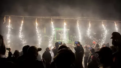 Espectáculo de fuego creado por Carrozas Rurro