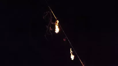 Espectáculo de fuego creado por Carrozas Rurro
