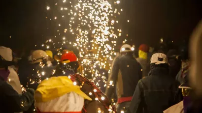 Espectáculo de fuego creado por Carrozas Rurro