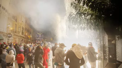 Espectáculo de fuego creado por Carrozas Rurro